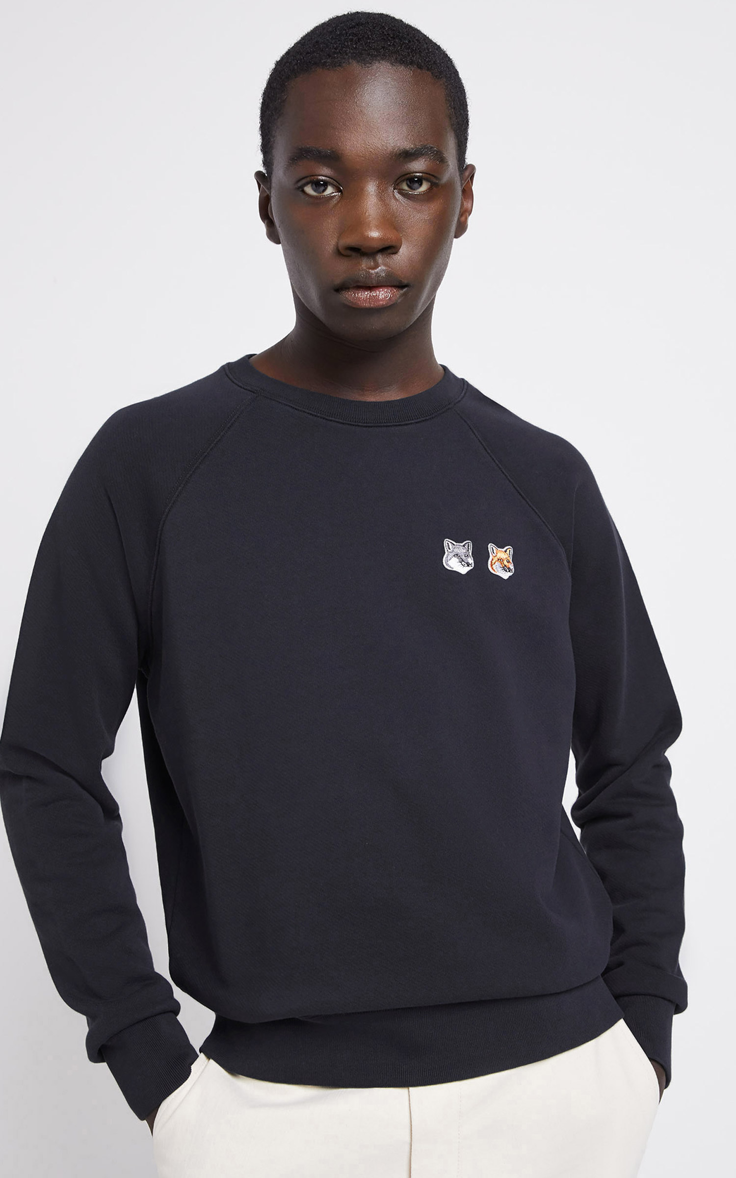 Maison Kitsuné Sweatshirt Double Fox Head Patch Anthracite | Cultizm