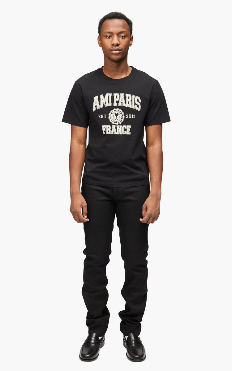 ★人気★【AMI PARIS】★Paris France T-Shir.t Black★ AMI Paris Ami Paris FR T-Shirt Black | Cultizm