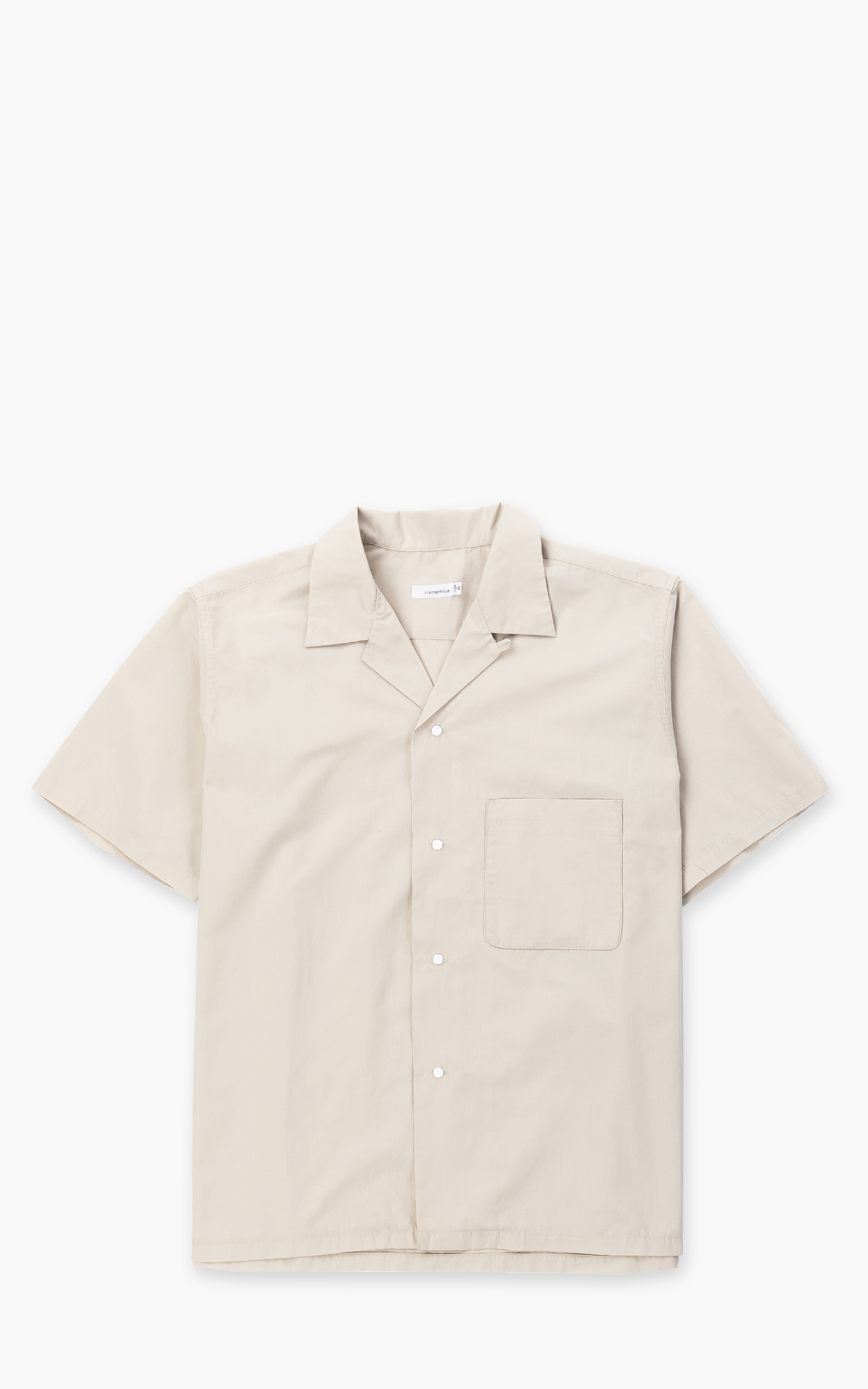 Nanamica Open Collar H/S Shirt Natural