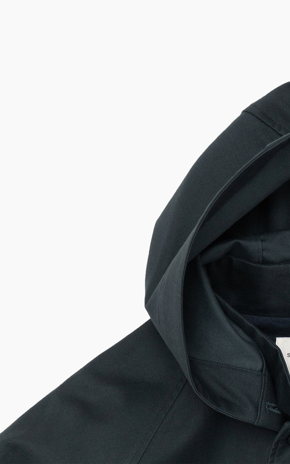 Still By Hand Moleskin Hooded Coat Deep Blue | Cultizm