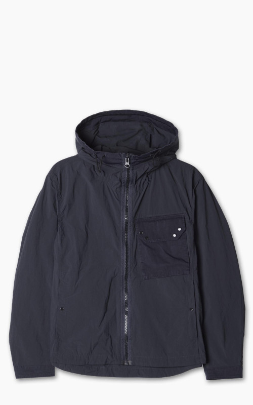 Ten C Hooded Zipped Mid Layer Navy Blue