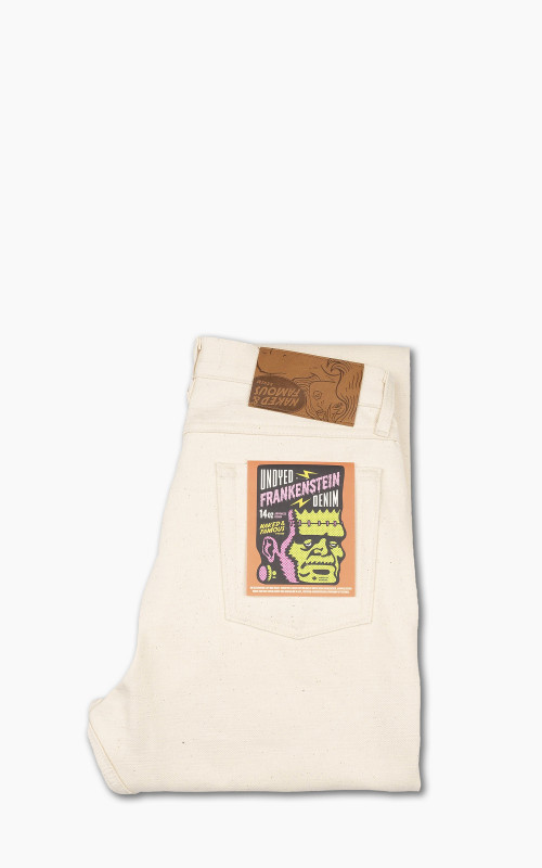 Naked & Famous Denim Easy Guy Undyed Frankenstein Denim Ecru