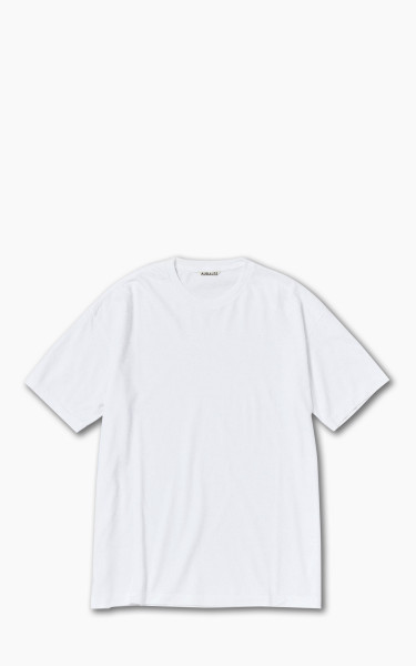 Auralee Seamless Crew Neck Tee White