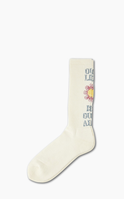 Anonymous Ism Socks O.L.I.O.A Pile Crew Off White