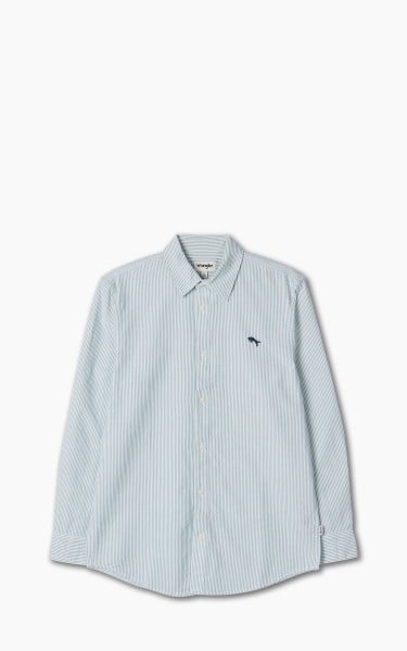 Wrangler L/S Shirt Oxford Green Stripe