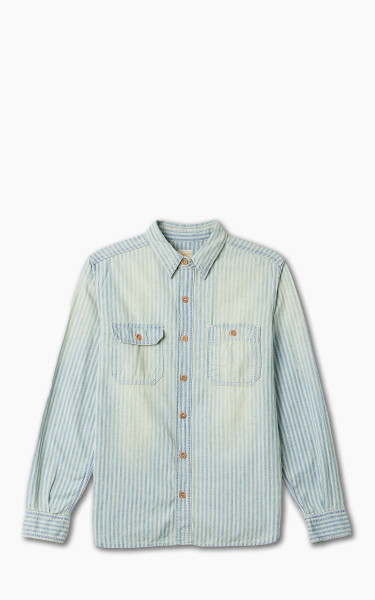 Momotaro Jeans MLS1070M31 Indigo Stripe Work Shirt
