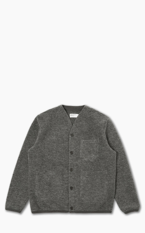 Universal Works Cardigan Wool Fleece Grey Marl
