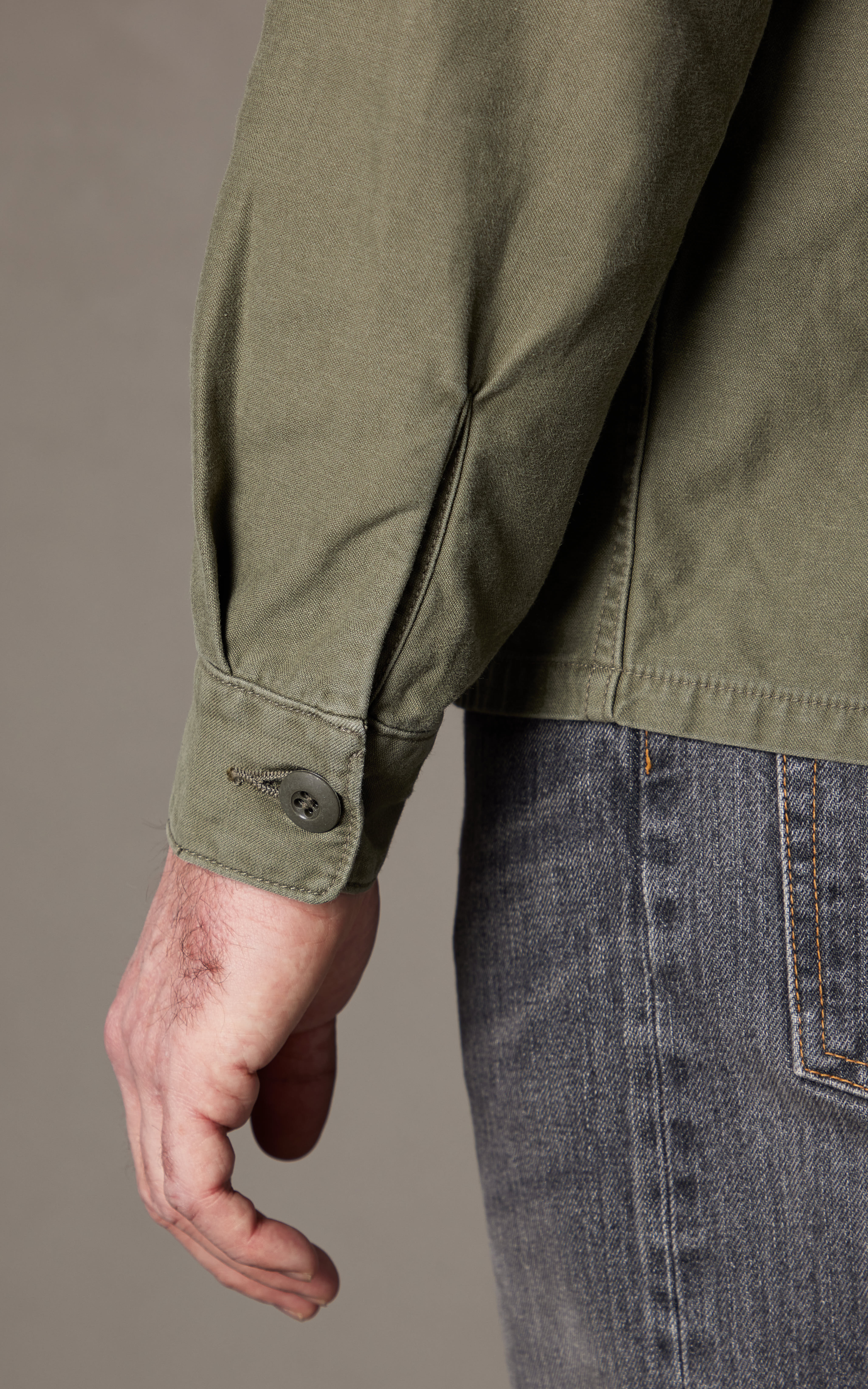 FOB Factory F2362 Fatigue Shirt Sateen Olive | Cultizm
