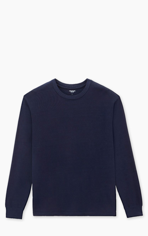 Momotaro Jeans MXTS1034 Yarn Dyed Longsleeve Tee Indigo 6.6oz