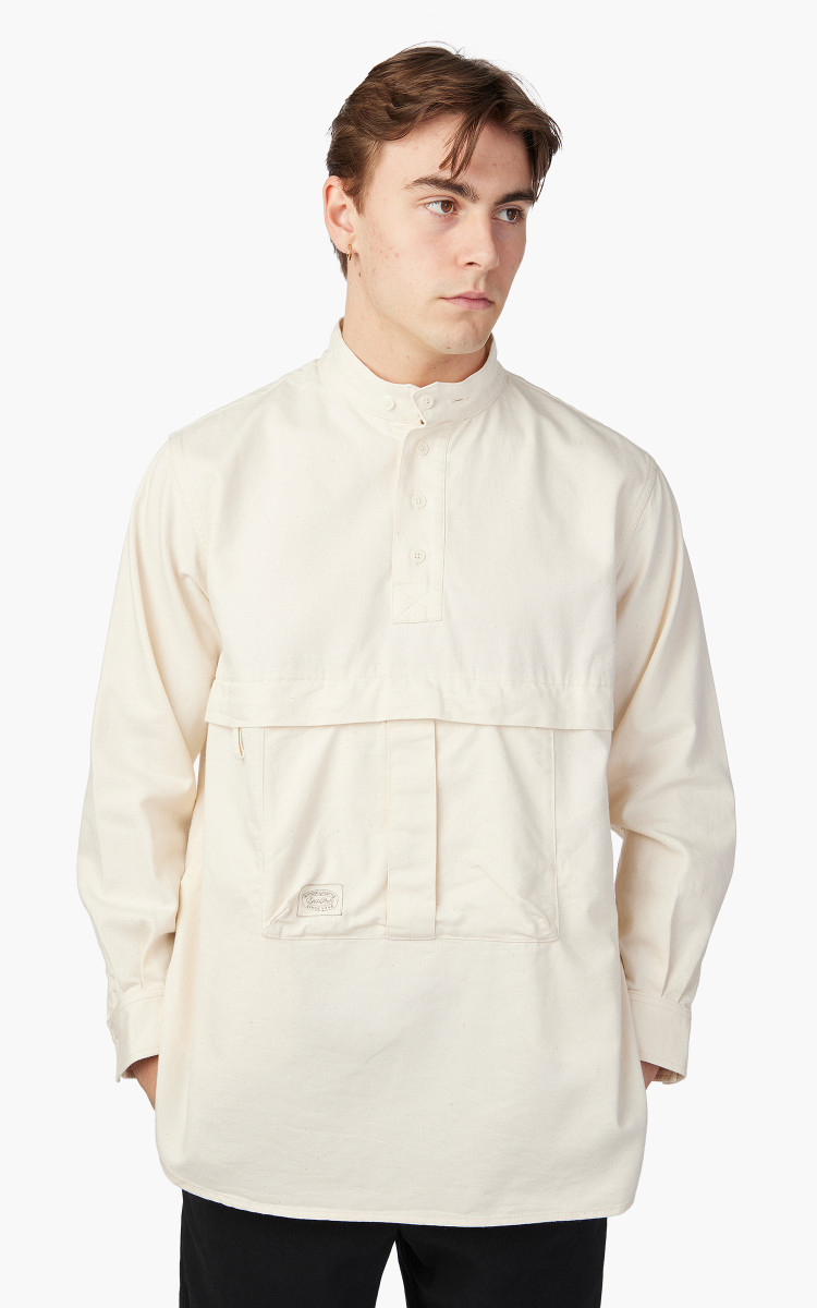 Snow Peak Takibi Light Denim Utility Pullover Ecru | Cultizm