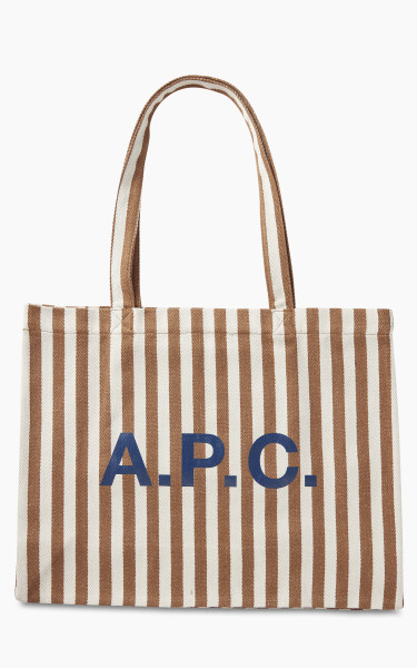 A.P.C. Diane Shopping Bag Striped Caramel