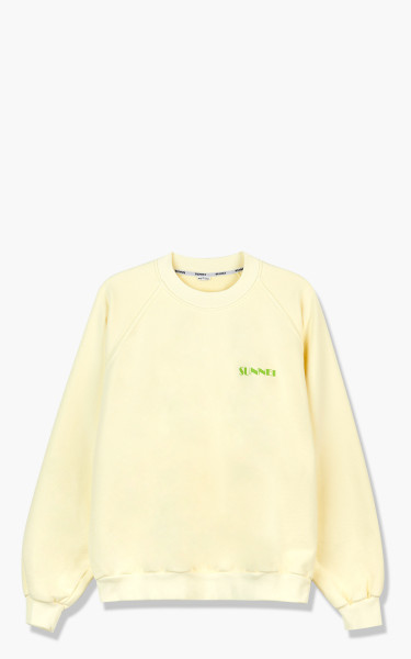Sunnei Mini Logo Light Green Sweater Cream