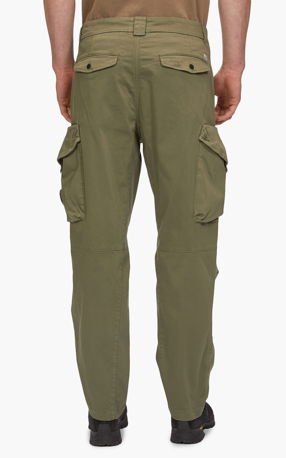 C.P. Company Stretch Sateen Loose Fit Cargo Pants Bronze Green | Cultizm
