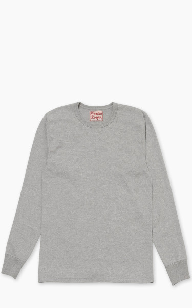 Wonder Looper Double Heavyweight Crewneck Longsleeve T-Shirt Heather Grey