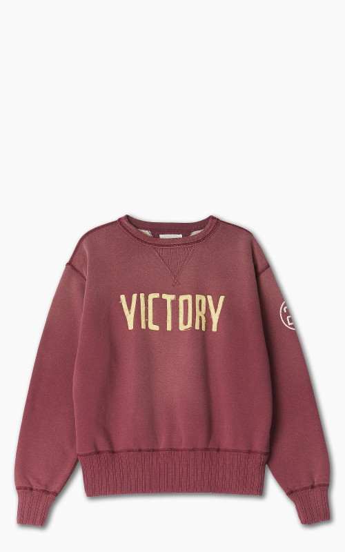 Fullcount 3757 Double V Set In Sleeve Sweater Burgundy "30th Anniversary"
