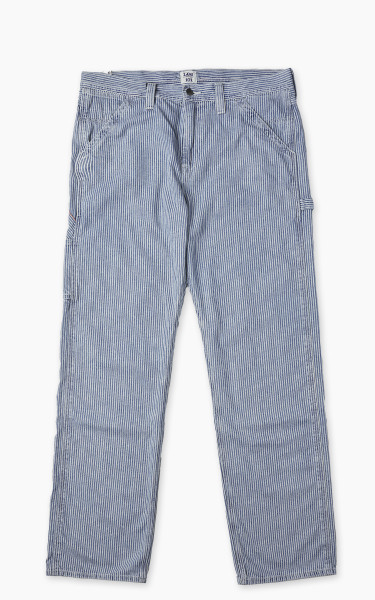 Lee 101 101 Workwear Carpenter Washed Railroad Striped Blue
