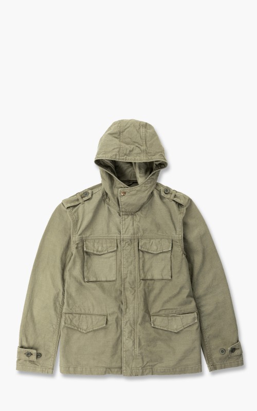 Momotaro Jeans Uneven Duck Military Jacket Olive Drab
