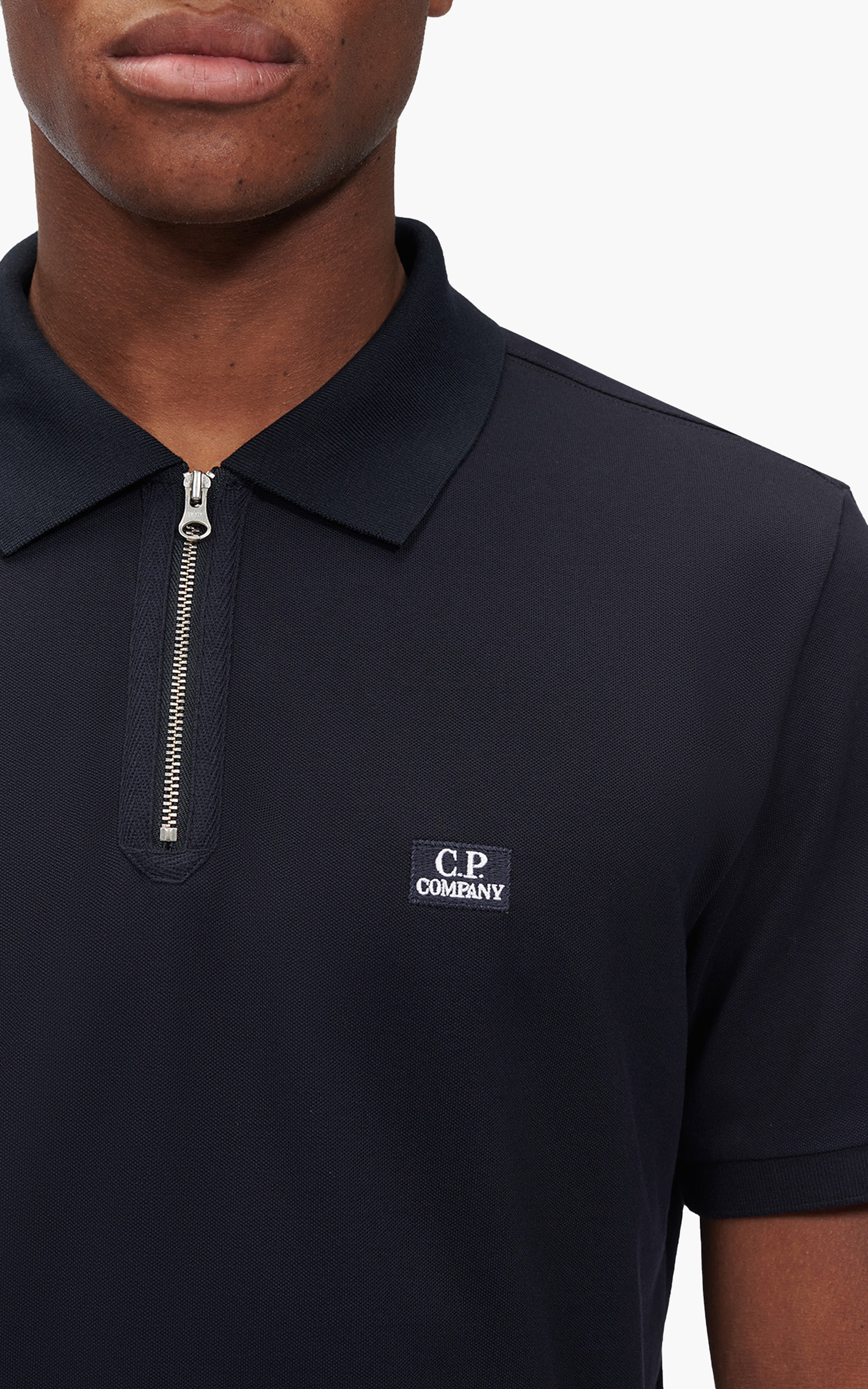 Tシャツ・カットソー C.P. Company STRETCH PIQUE POLO SHIRT C.P. Company Stretch Piquet Polo Shirt – Escape Menswear