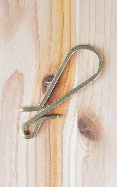 Kobashi Studio B83SH12 Square Wire Rolled Key Hook Brass