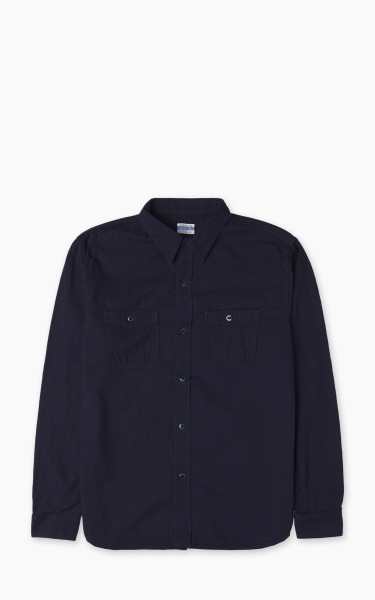 The Flat Head FN-SCK-009L Dobby Work Shirt Selvedge Indigo