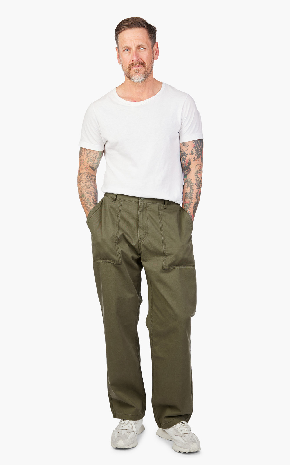 FrizmWORKS Chino Wide Fatigue Pants Khaki | Cultizm