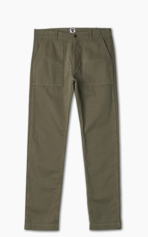 Tellason Fatigue Pant Tapered Herringbone Olive