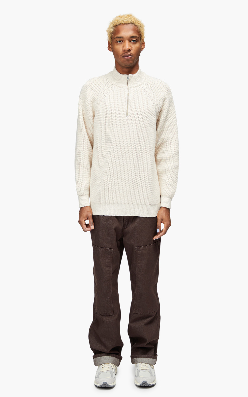 Zip up mock neck sweater online