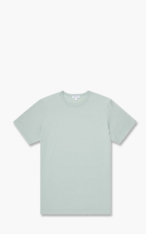 Sunspel Short Sleeve Classic Crewneck T-Shirt Dusky Green