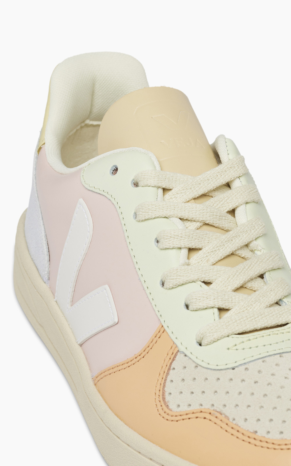 Veja W V-10 Leather Petale/White/Multicolor | Cultizm