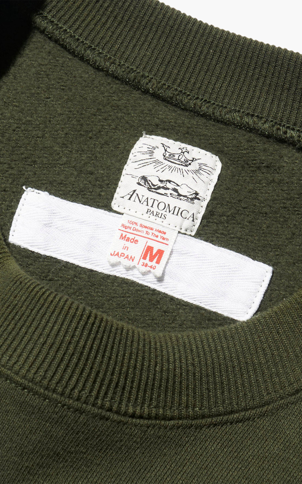 Anatomica Sweat Raglan Crew Neck Pine Green | Cultizm Anatomica Sweat Raglan Crew Neck Pine Green | Cultizm