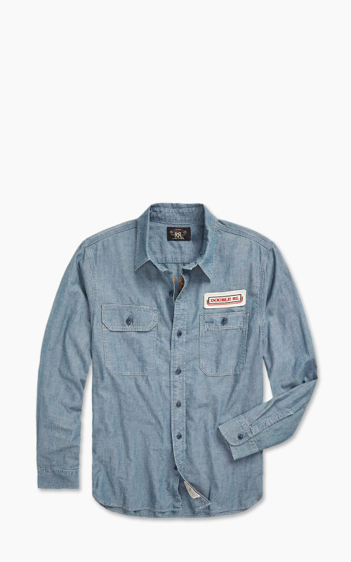 RRL Embroidered Chambray Workshirt Indigo