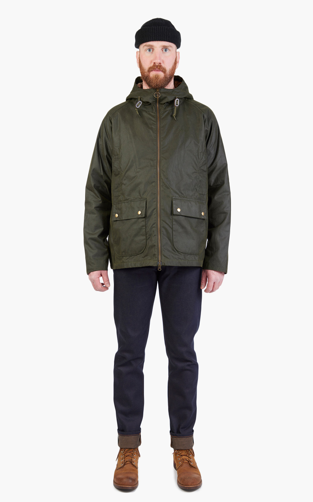 Barbour Hooded Domus Wax Jacket Fern Dress Cultizm