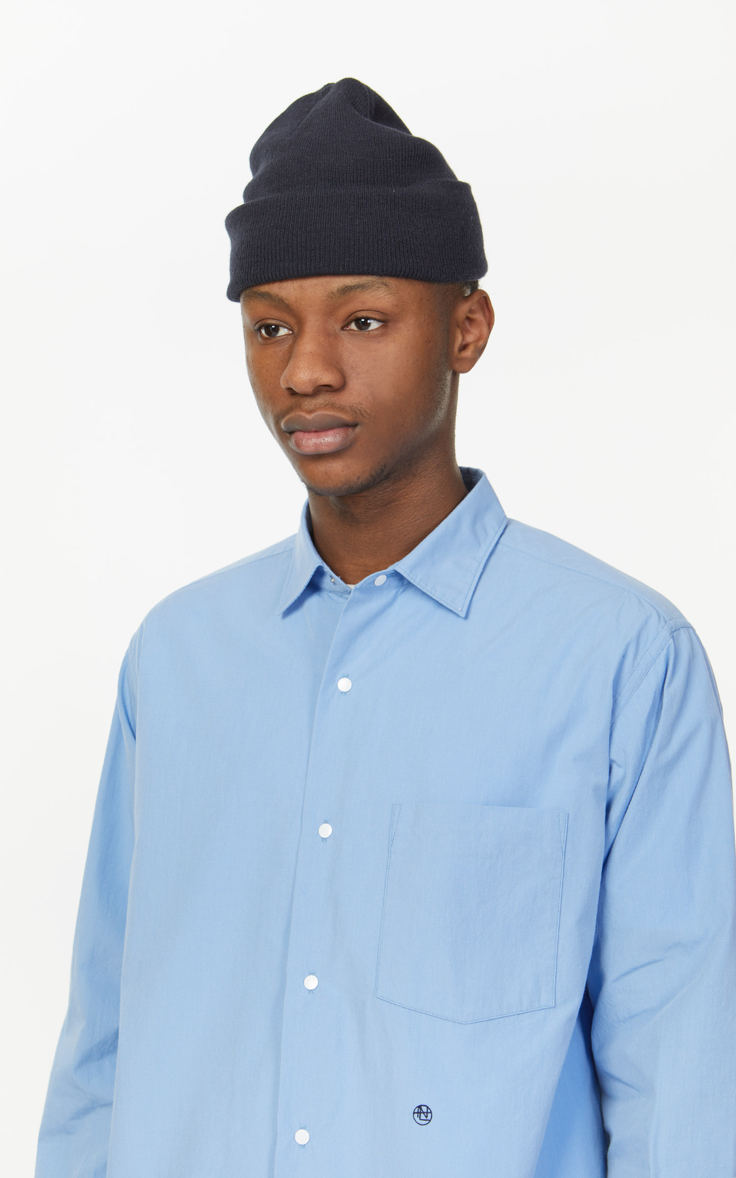 Nanamica Regular Collar Wind Shirt Sax | Cultizm