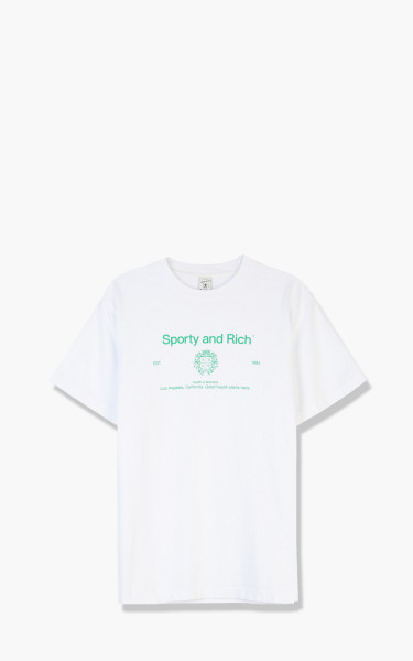 Sporty &amp; Rich Crest T-Shirt White/Kelly