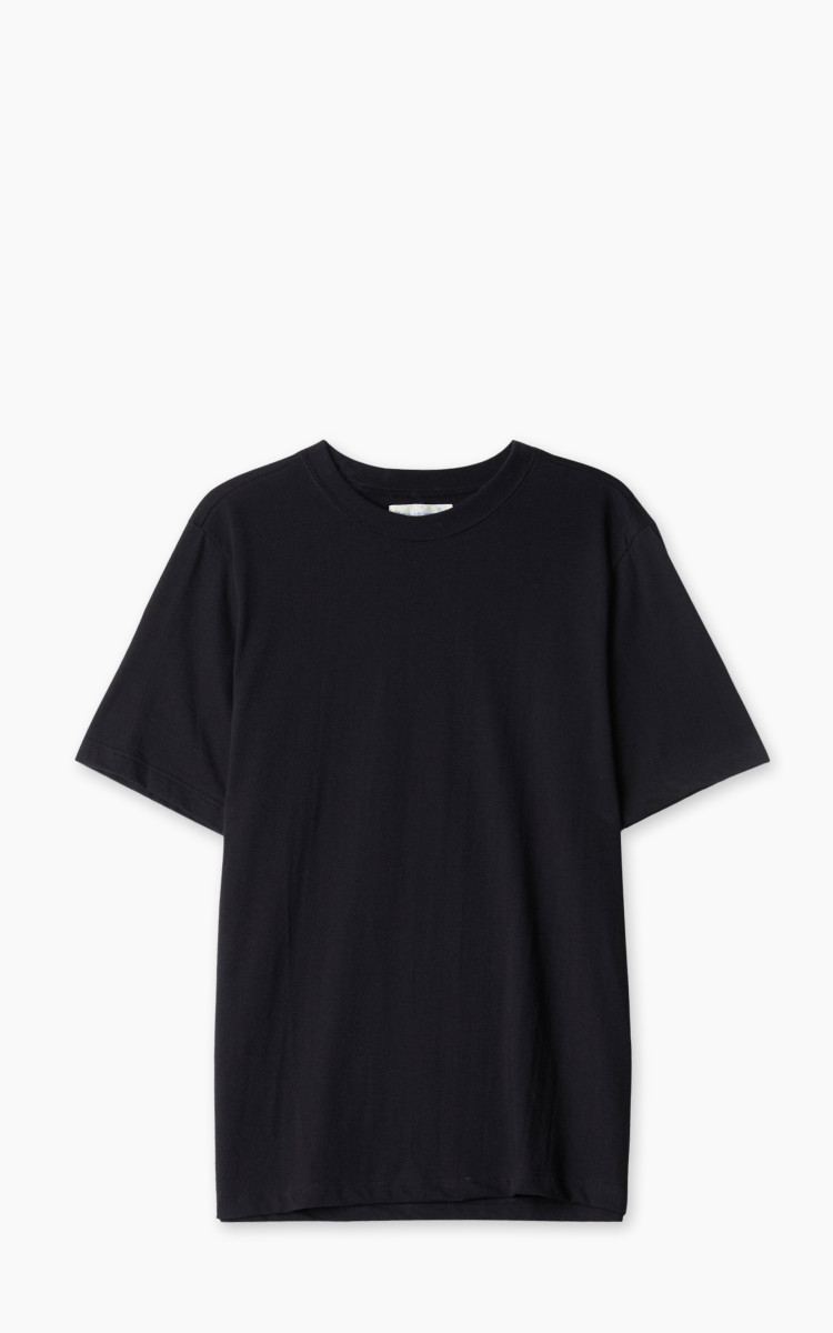 MERZ B. SCHWANEN｜SHORT-SLEEVED ROUND NECK T-SHIRTS (195 Merz b. Schwanen 1950's Crew Neck T-Shirt - Deep Black