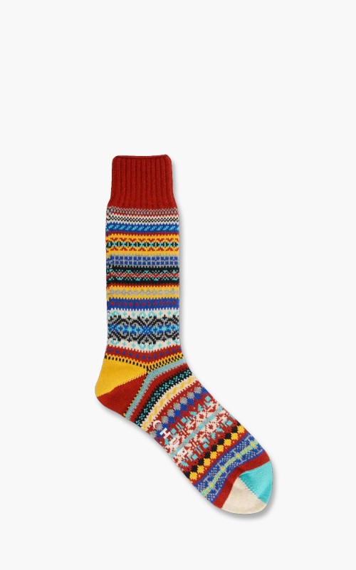 Chup Swedish Block Socks Scarlet