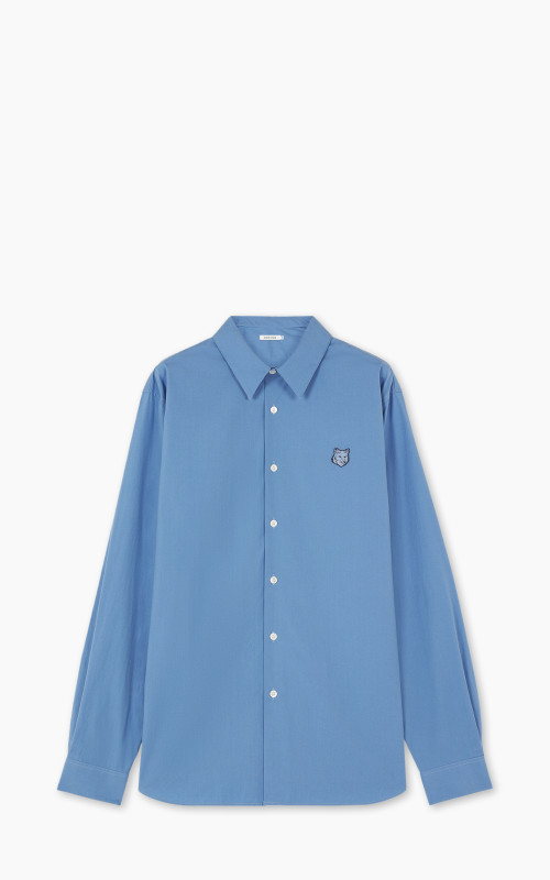 Maison Kitsuné Bold Fox Head Relaxed Shirt Drifter Blue