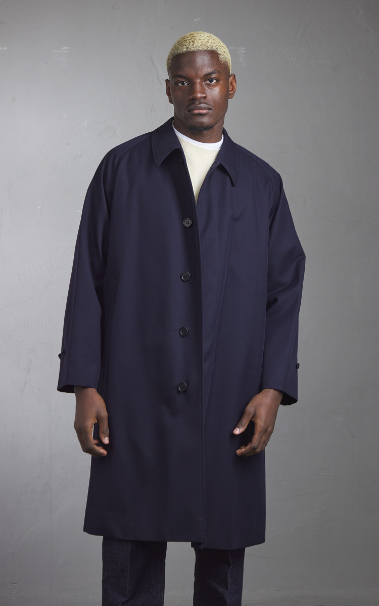 Kaptain Sunshine Walker Coat Wool Navy | Cultizm