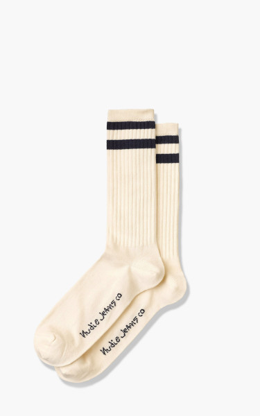 Nudie Jeans Amundsson Sport Socks Offwhite/Navy