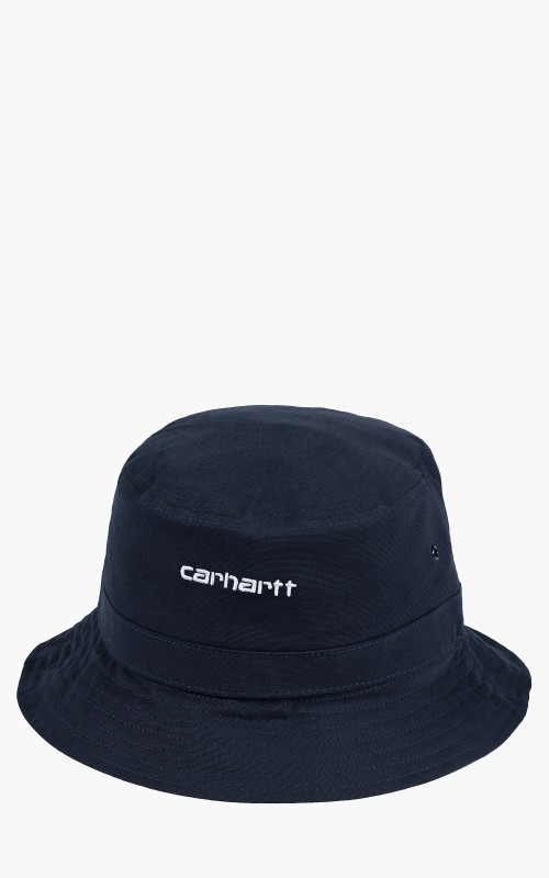 Carhartt WIP Script Bucket Hat Dark Navy/White
