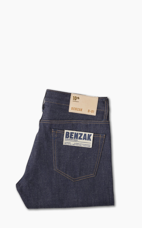 Benzak B-01 Slim Brown Cotton Golden Selvedge 15oz '10-Year Anniversary'