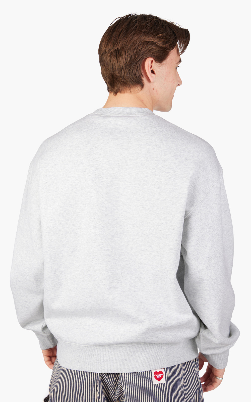 Carhartt WIP Heart Patch Sweat Ash Heather | Cultizm