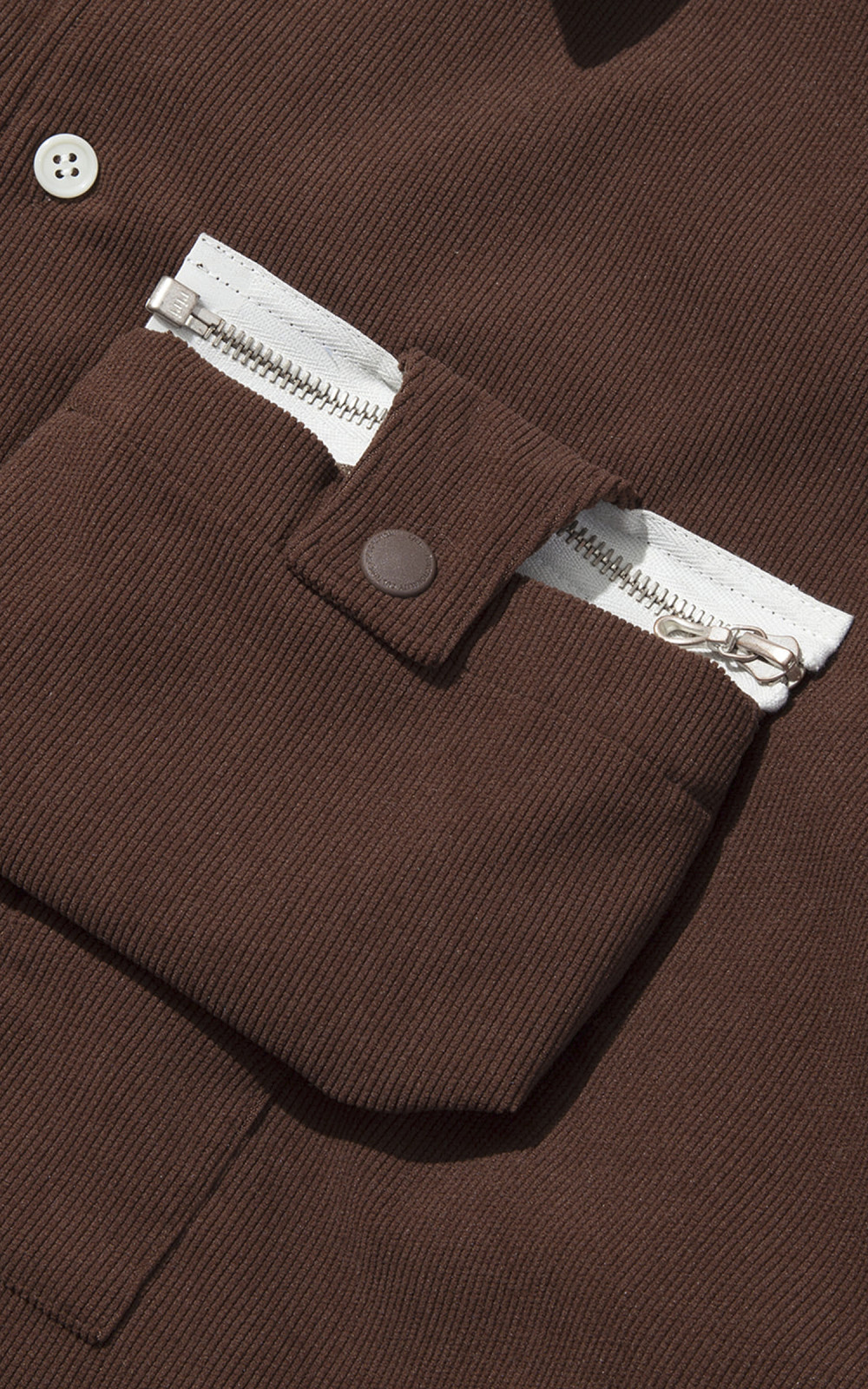 F/CE. x Digawel 7 Pockets Corduroy S/S Shirt Brown | Cultizm