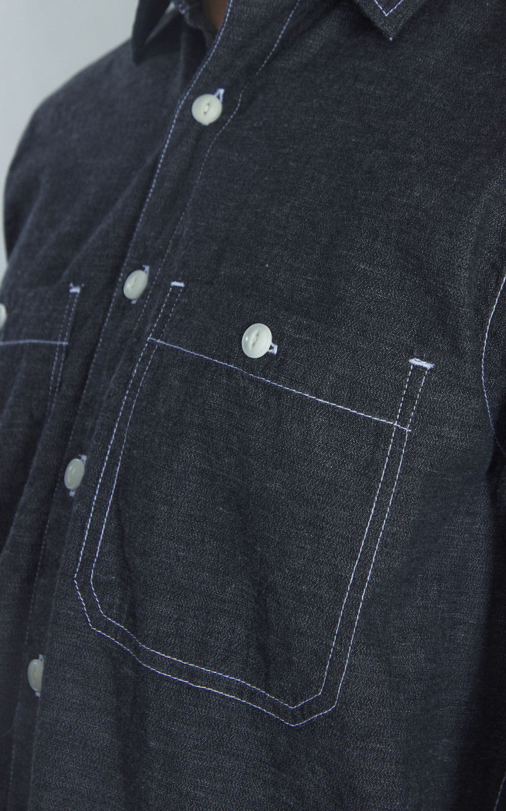 3sixteen Utility Shirt Chambray Black | Cultizm