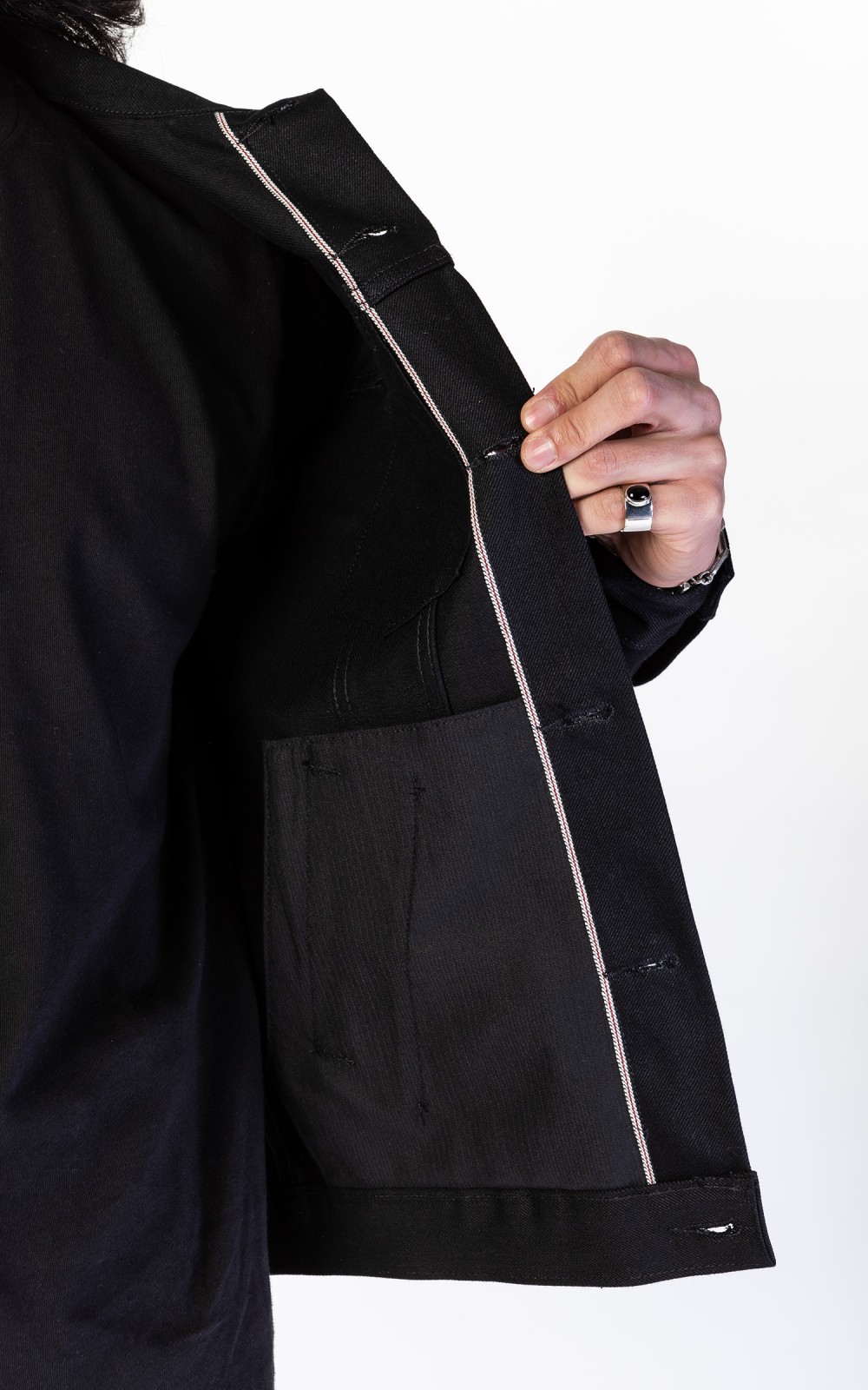 3sixteen Type 3S Denim Jacket Double Black 14.5oz | Cultizm