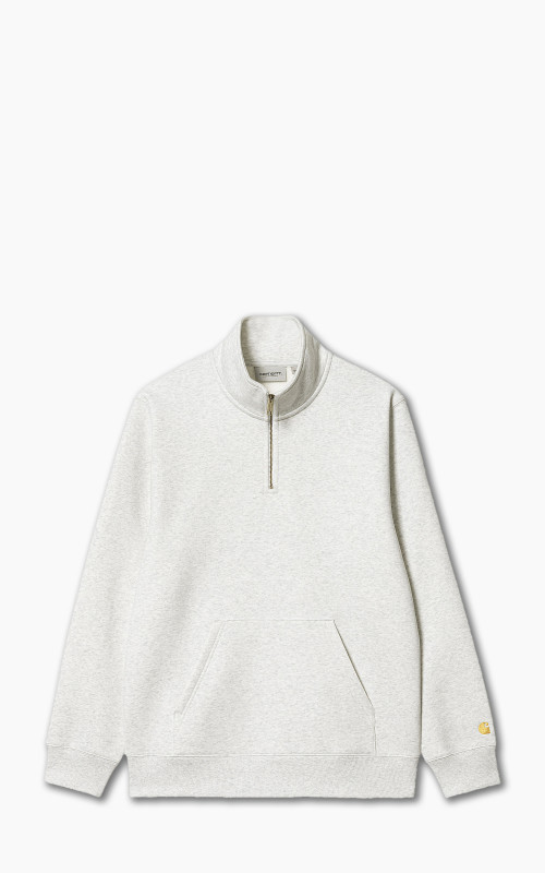 Carhartt WIP Chase Neck Zip Sweatshirt Ash Heather/Gold