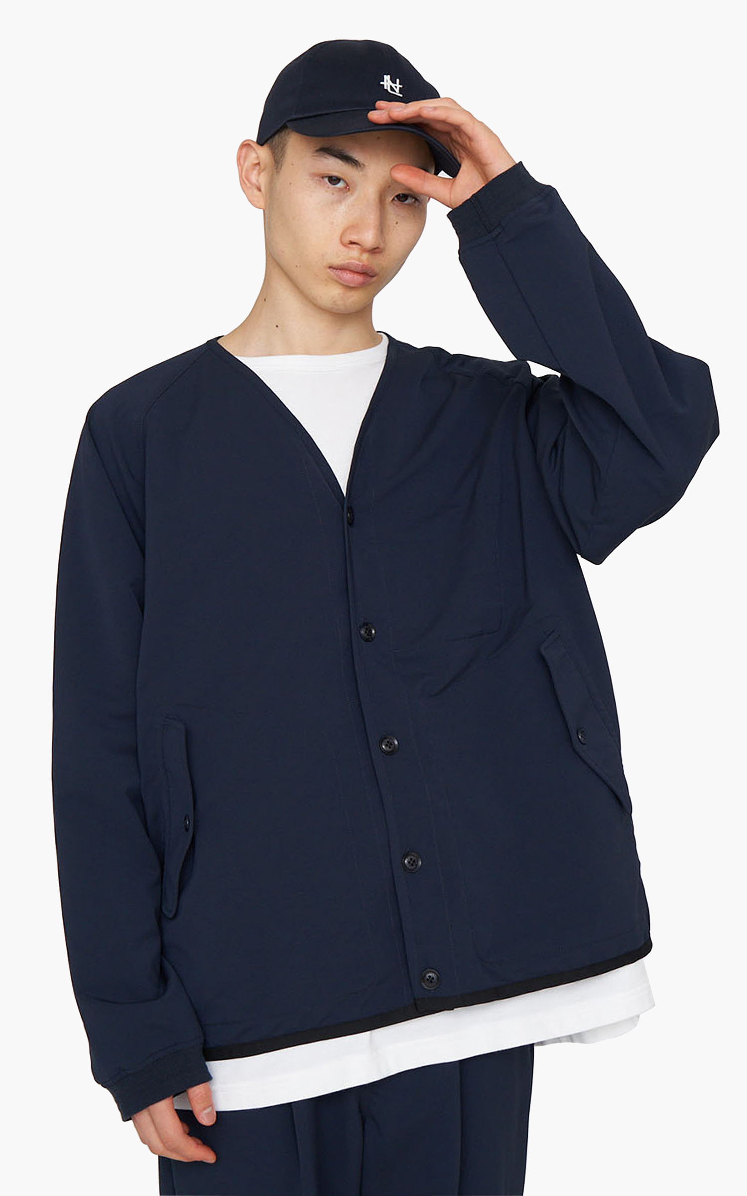 Nanamica ALPHADRY Cardigan Navy | Cultizm