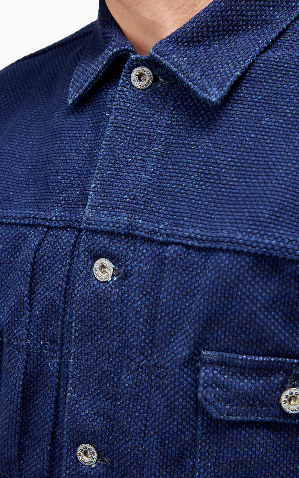 Momotaro Jeans MJK1050M23 Type 2 Jacket Sashiko Indigo | Cultizm