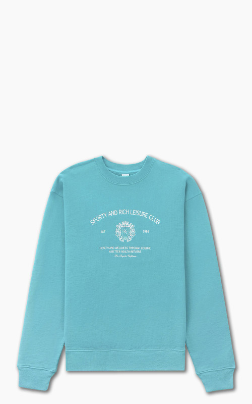 Sporty & Rich Crest Crewneck Teal