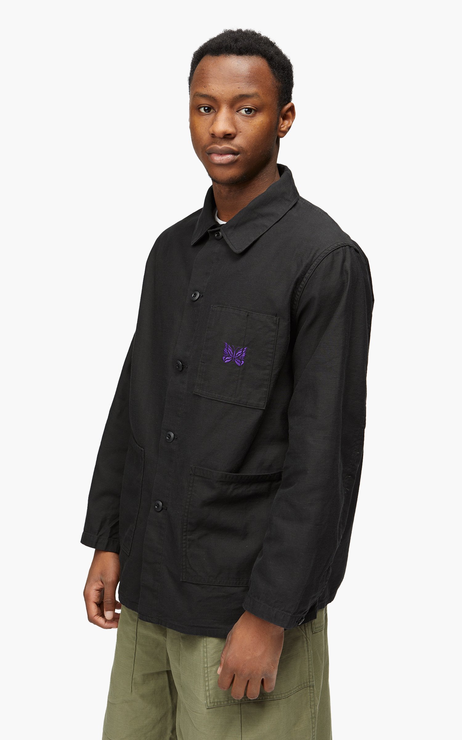 Needles D.N. Coverall Back Sateen Black | Cultizm